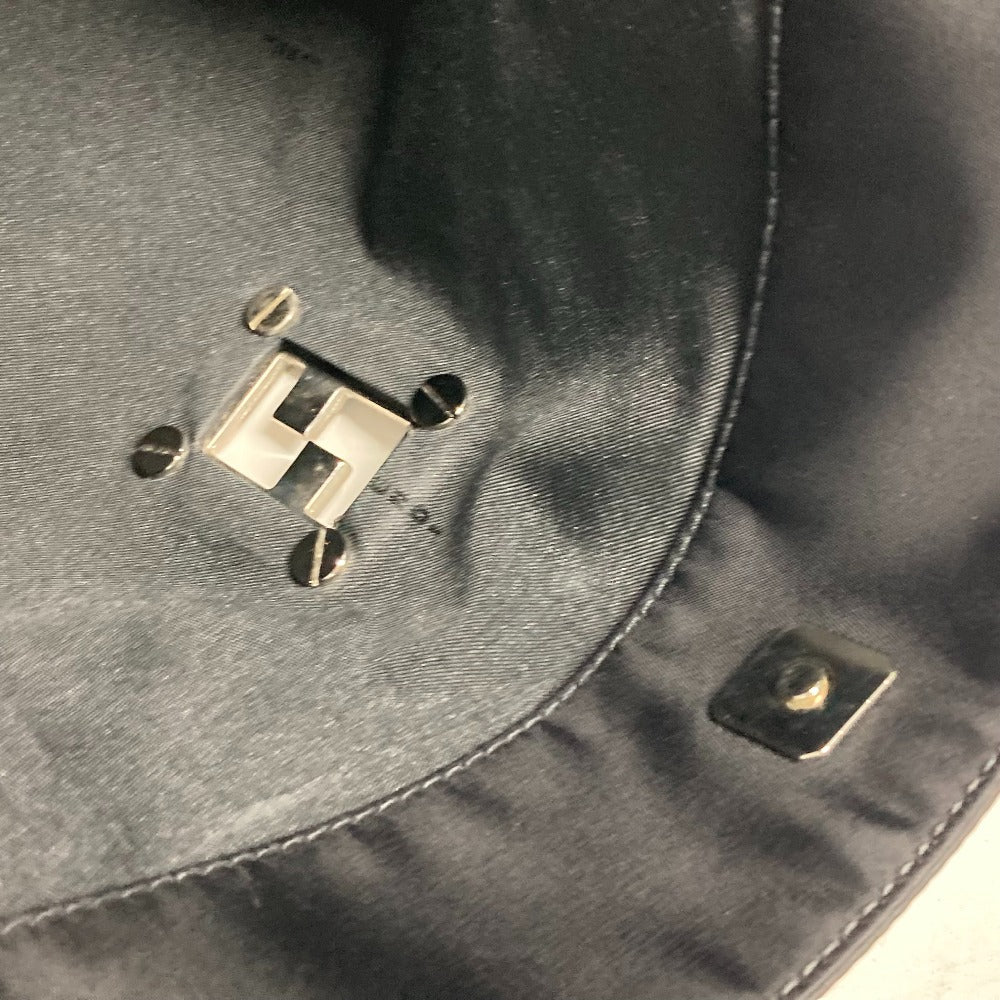 FENDI Shoulder Bag Nylon black vintage FF logo Women Used Authentic