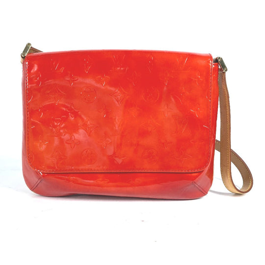 LOUIS VUITTON Shoulder Bag M91094 Monogram Vernis Red Monogram Vernis Thompson Women Used Authentic