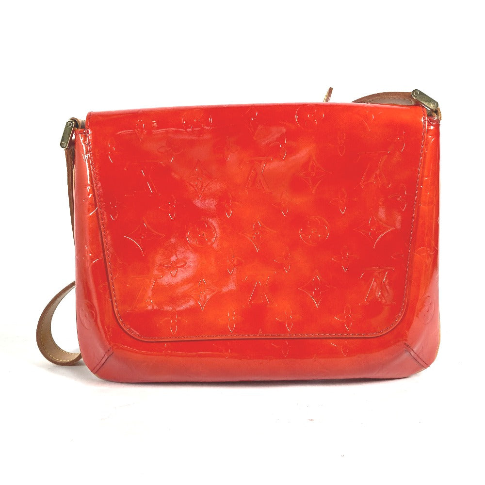 LOUIS VUITTON Shoulder Bag M91094 Monogram Vernis Red Monogram Vernis Thompson Women Used Authentic