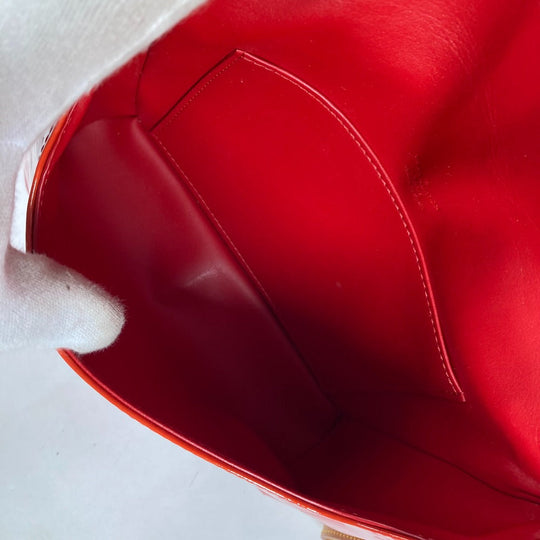 LOUIS VUITTON Shoulder Bag M91094 Monogram Vernis Red Monogram Vernis Thompson Women Used Authentic