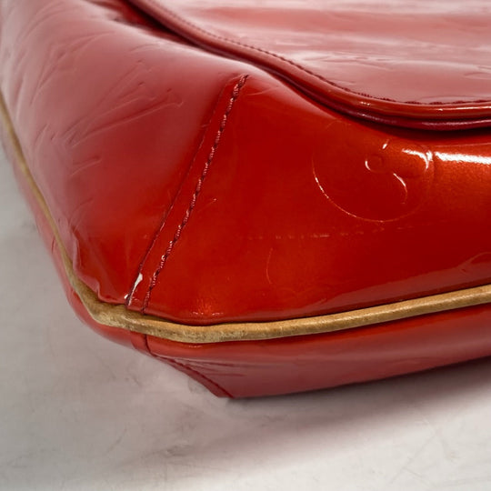 LOUIS VUITTON Shoulder Bag M91094 Monogram Vernis Red Monogram Vernis Thompson Women Used Authentic