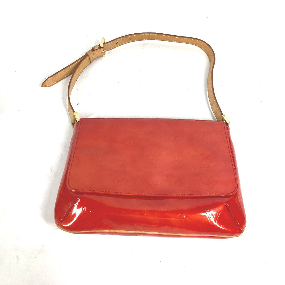 LOUIS VUITTON Shoulder Bag M91094 Monogram Vernis Red Monogram Vernis Thompson Women Used Authentic