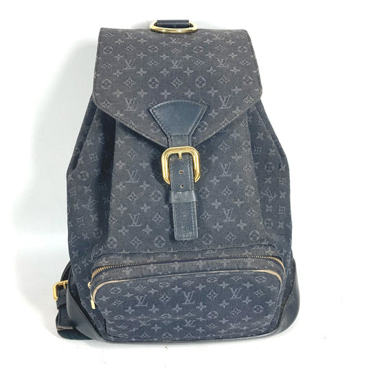 LOUIS VUITTON Backpack M92455 Monogram denim Navy Monogram Mini Denim MontsourisGM
