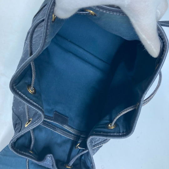 LOUIS VUITTON Backpack M92455 Monogram denim Navy Monogram Mini Denim MontsourisGM