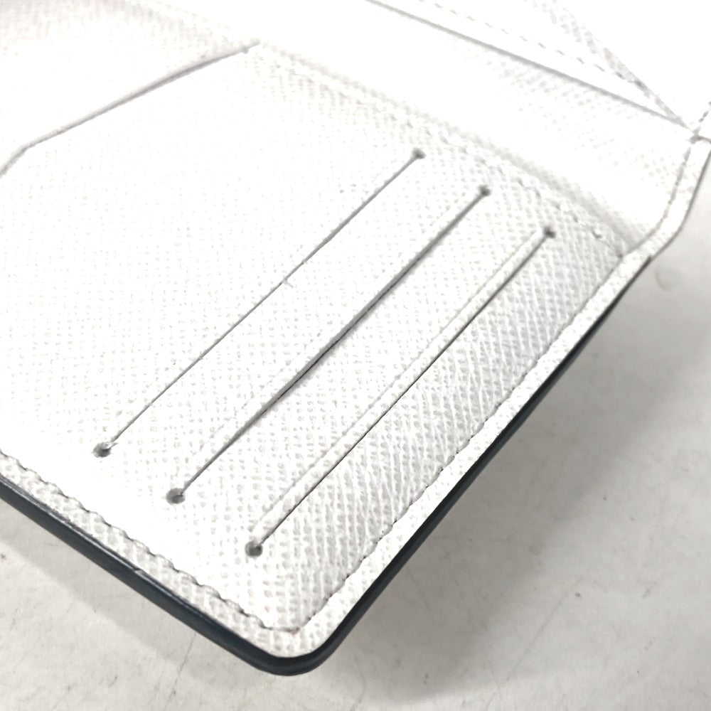 LOUIS VUITTON Card Case M30933 Taiga Leather, Monogram Canvas white Taigalama Organizer De Poch unisex(Unisex) Used Authentic