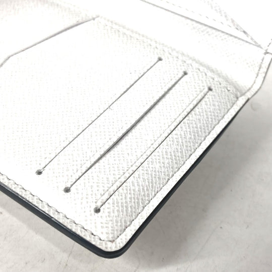 LOUIS VUITTON Card Case M30933 Taiga Leather, Monogram Canvas white Taigalama Organizer De Poch unisex(Unisex) Used Authentic