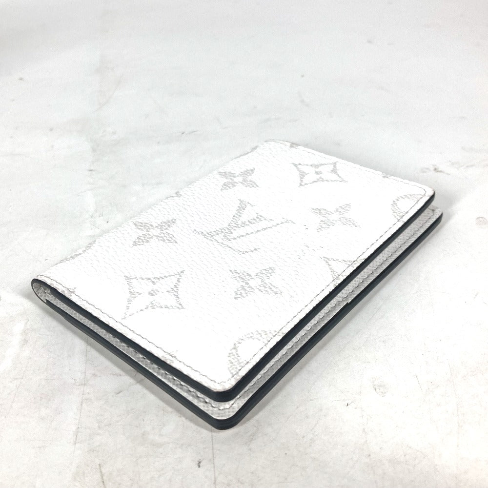 LOUIS VUITTON Card Case M30933 Taiga Leather, Monogram Canvas white Taigalama Organizer De Poch unisex(Unisex) Used Authentic