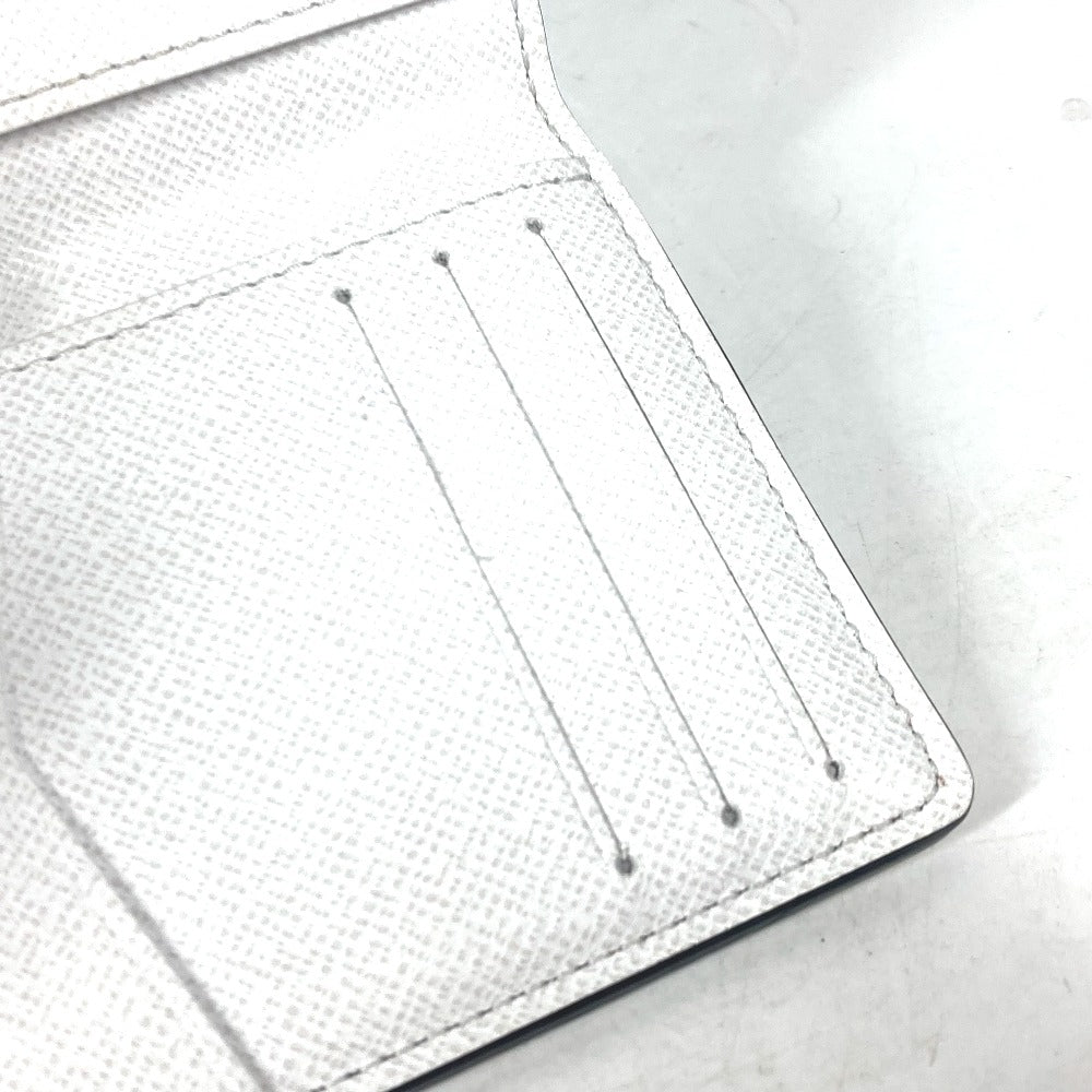 LOUIS VUITTON Card Case M30933 Taiga Leather, Monogram Canvas white Taigalama Organizer De Poch unisex(Unisex) Used Authentic