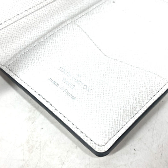 LOUIS VUITTON Card Case M30933 Taiga Leather, Monogram Canvas white Taigalama Organizer De Poch unisex(Unisex) Used Authentic