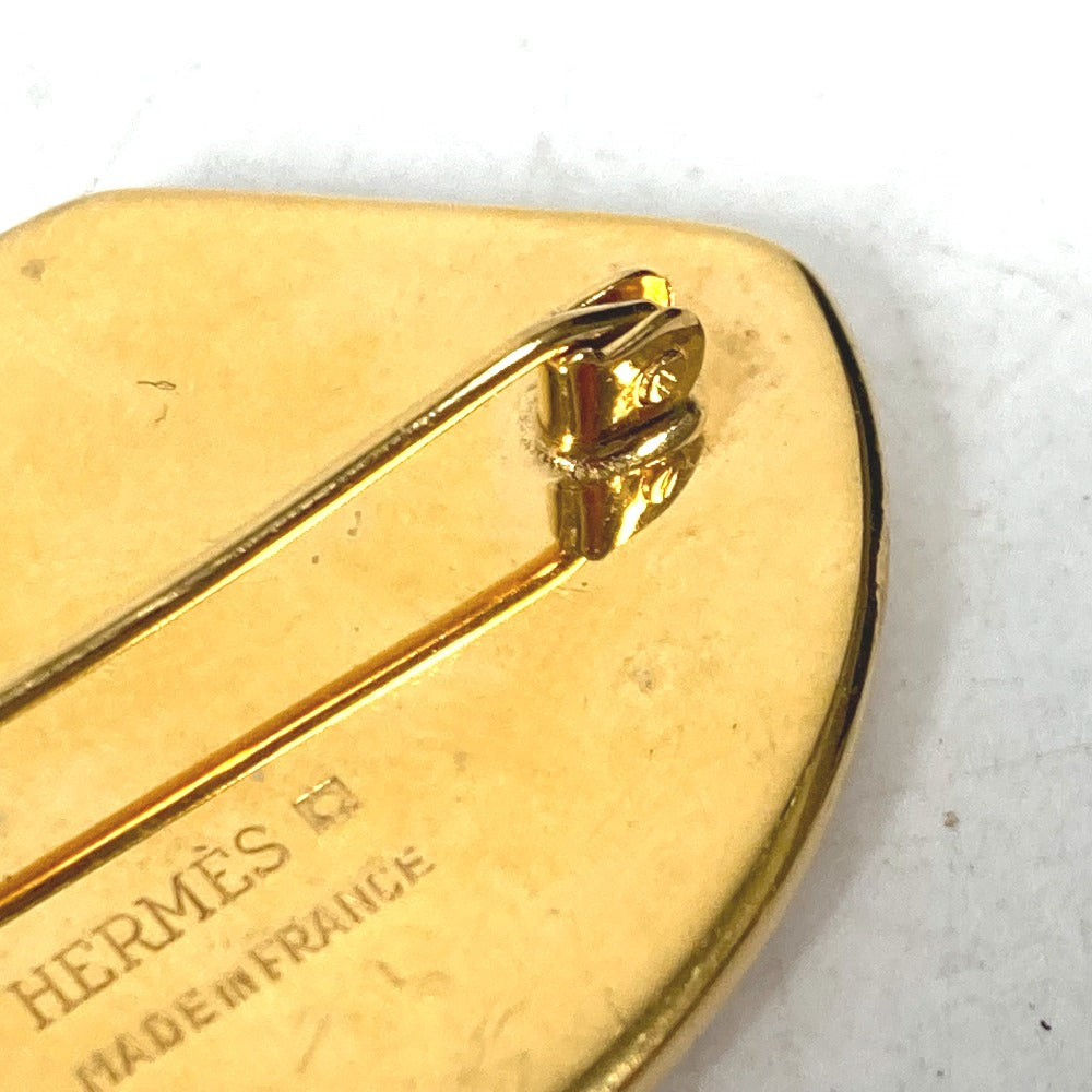 HERMES Brooch metal Red Emile Tiger Tiger Women Used Authentic
