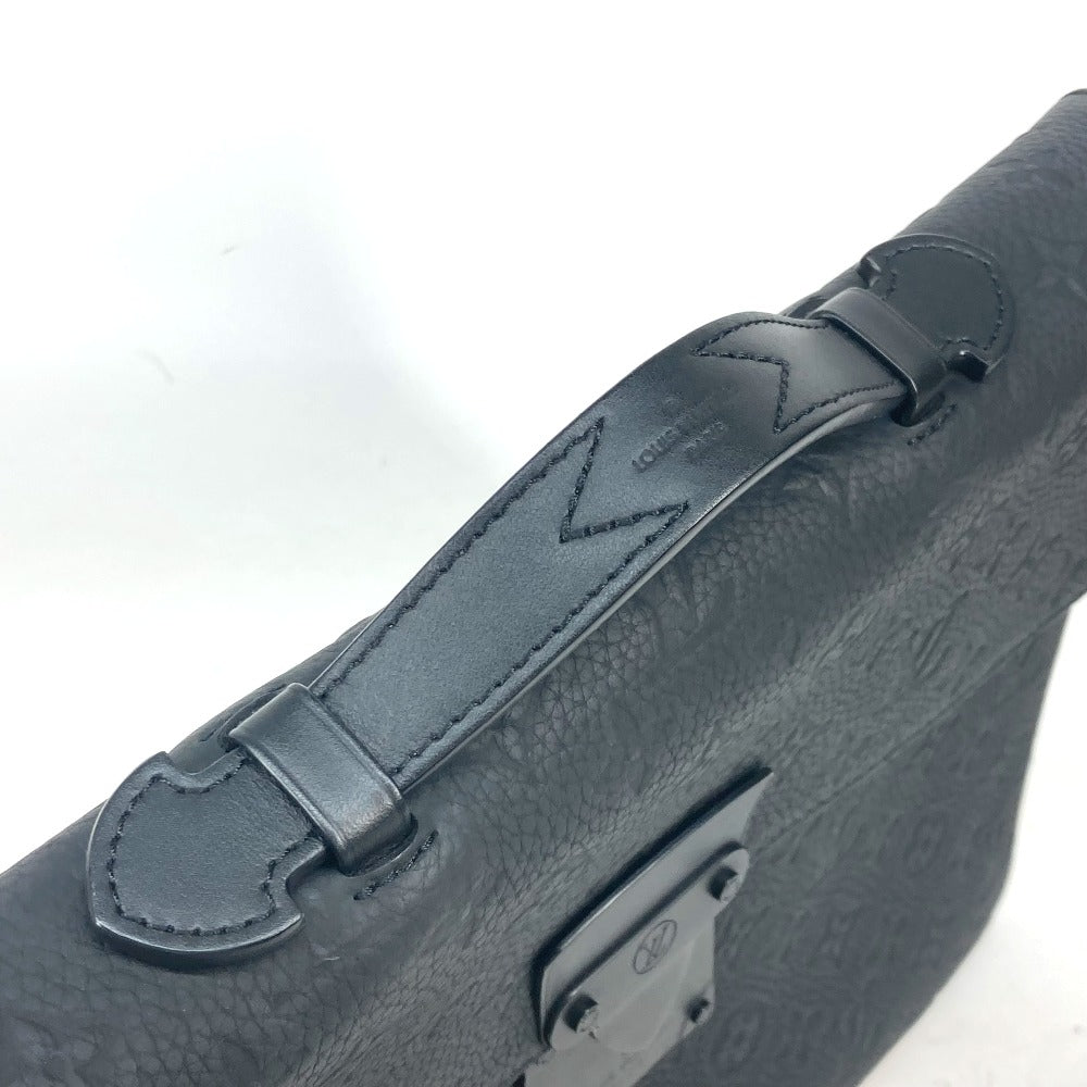 LOUIS VUITTON Handbag M20835 Taurillon Clemence Leather black Monogram Taurillon Clemence S-Lock Briefcase mens Used Authentic
