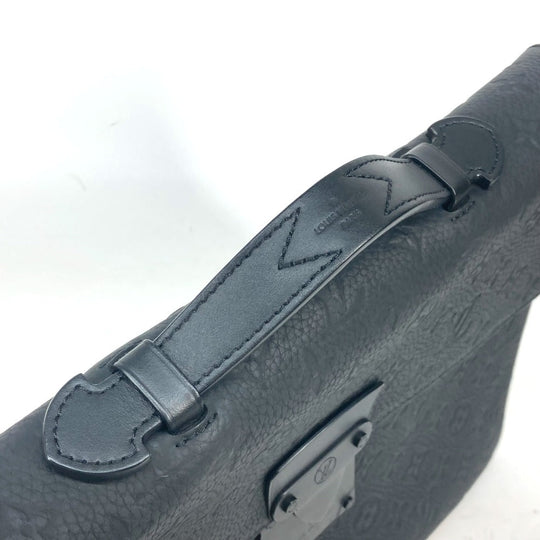 LOUIS VUITTON Handbag M20835 Taurillon Clemence Leather black Monogram Taurillon Clemence S-Lock Briefcase mens Used Authentic