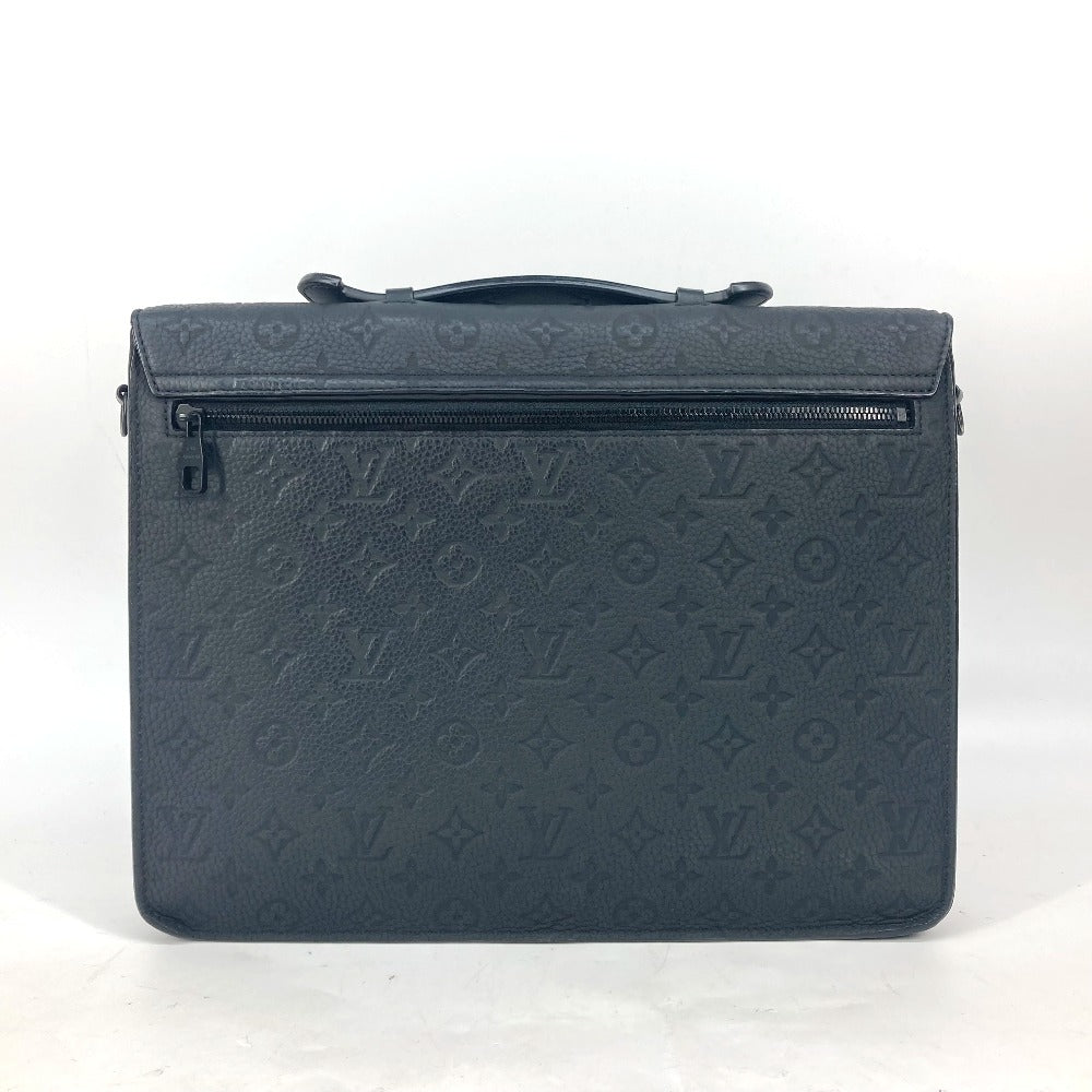 LOUIS VUITTON Handbag M20835 Taurillon Clemence Leather black Monogram Taurillon Clemence S-Lock Briefcase mens Used Authentic