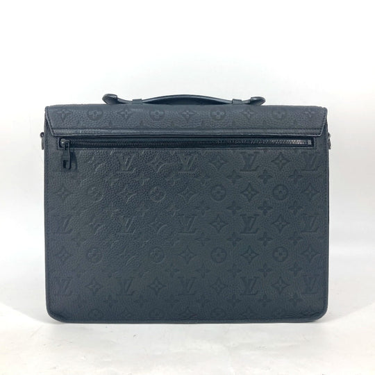 LOUIS VUITTON Handbag M20835 Taurillon Clemence Leather black Monogram Taurillon Clemence S-Lock Briefcase mens Used Authentic