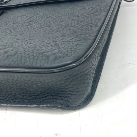 LOUIS VUITTON Handbag M20835 Taurillon Clemence Leather black Monogram Taurillon Clemence S-Lock Briefcase mens Used Authentic
