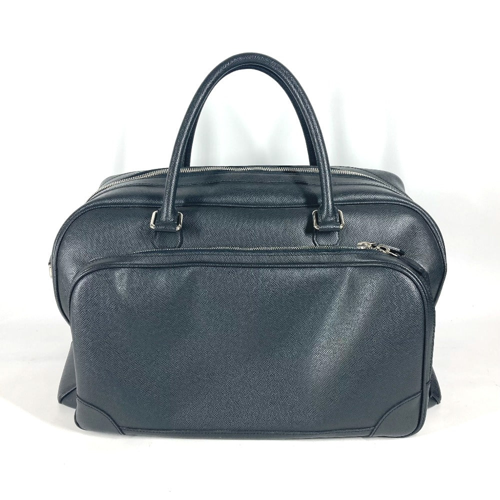 LOUIS VUITTON Boston Duffel bag M31132 Taiga Leather black Taiga Nikolai mens Used Authentic