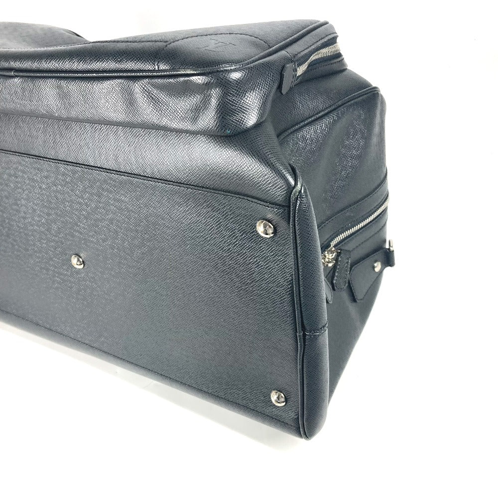 LOUIS VUITTON Boston Duffel bag M31132 Taiga Leather black Taiga Nikolai mens Used Authentic