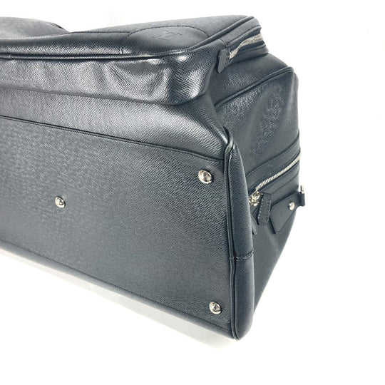 LOUIS VUITTON Boston Duffel bag M31132 Taiga Leather black Taiga Nikolai mens Used Authentic