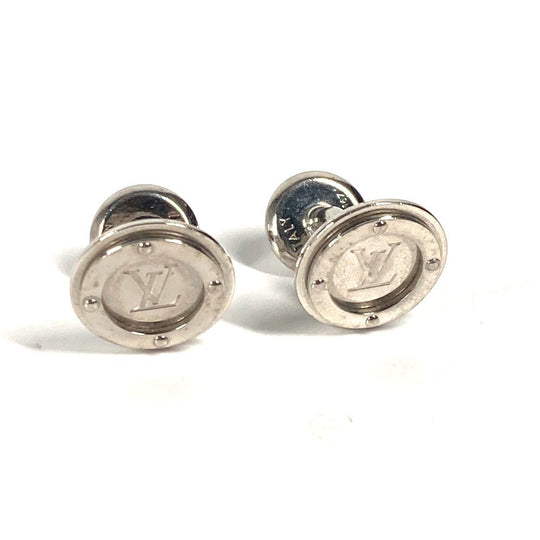 LOUIS VUITTON cuffs M68100 metal Silver Cufflinks Cuffs LV Circle mens Used Authentic