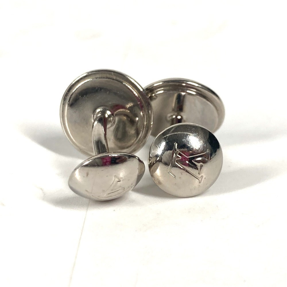 LOUIS VUITTON cuffs M68100 metal Silver Cufflinks Cuffs LV Circle mens Used Authentic
