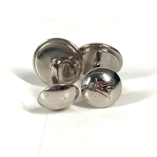 LOUIS VUITTON cuffs M68100 metal Silver Cufflinks Cuffs LV Circle mens Used Authentic