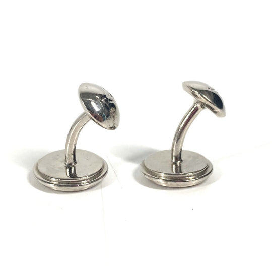 LOUIS VUITTON cuffs M68100 metal Silver Cufflinks Cuffs LV Circle mens Used Authentic