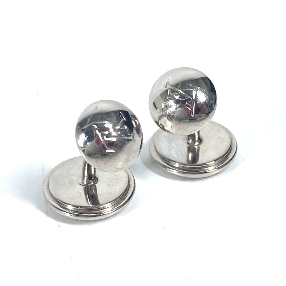 LOUIS VUITTON cuffs M68100 metal Silver Cufflinks Cuffs LV Circle mens Used Authentic