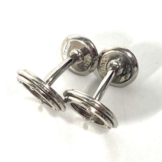 LOUIS VUITTON cuffs M68100 metal Silver Cufflinks Cuffs LV Circle mens Used Authentic