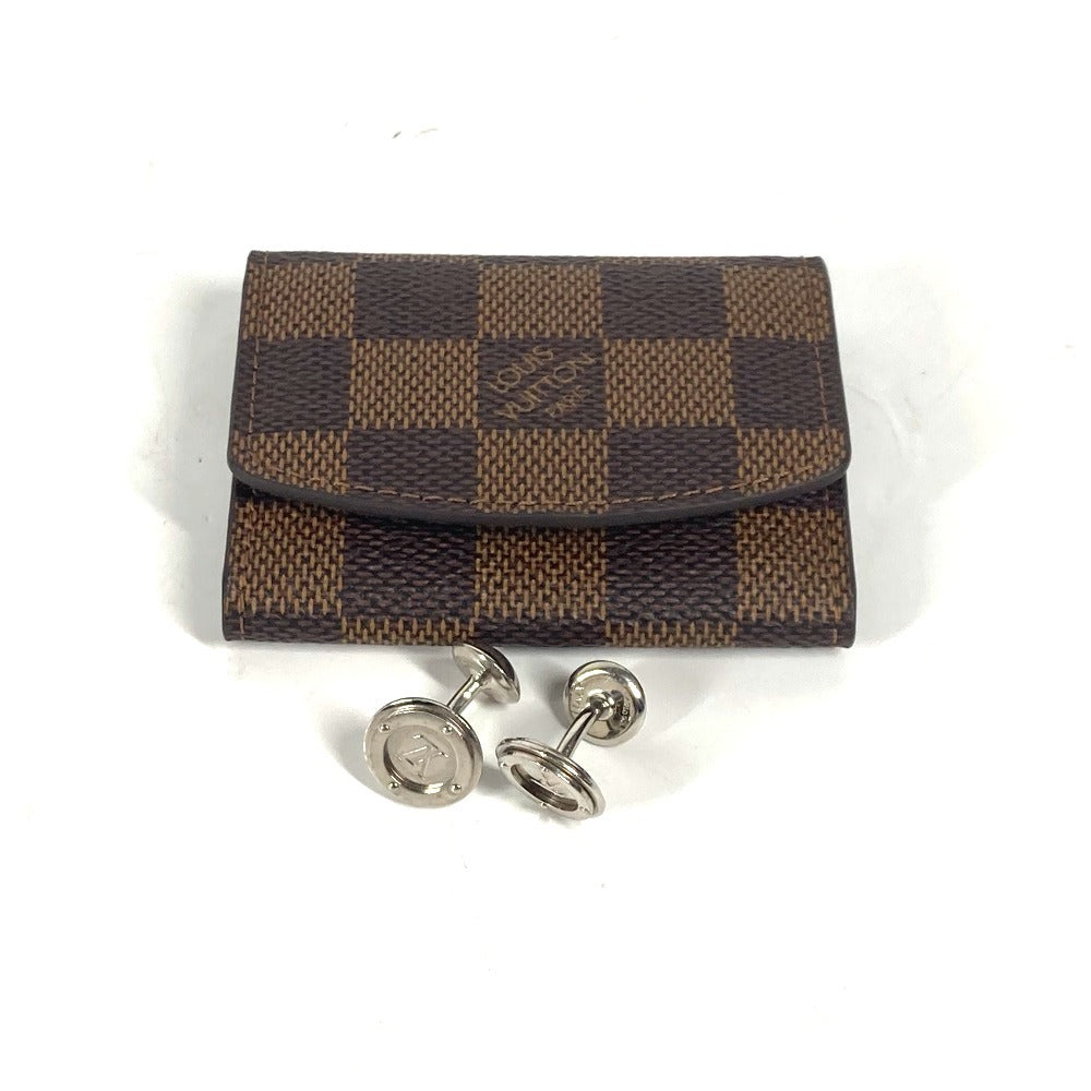 LOUIS VUITTON cuffs M68100 metal Silver Cufflinks Cuffs LV Circle mens Used Authentic