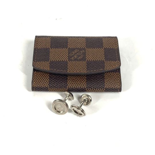 LOUIS VUITTON cuffs M68100 metal Silver Cufflinks Cuffs LV Circle mens Used Authentic
