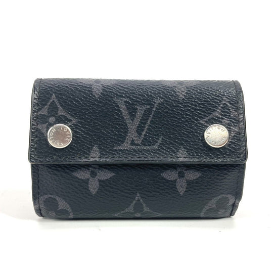 LOUIS VUITTON Trifold wallet M67630 Monogram Eclipse Canvas black Monogram Eclipse Discovery Compact mens Used Authentic