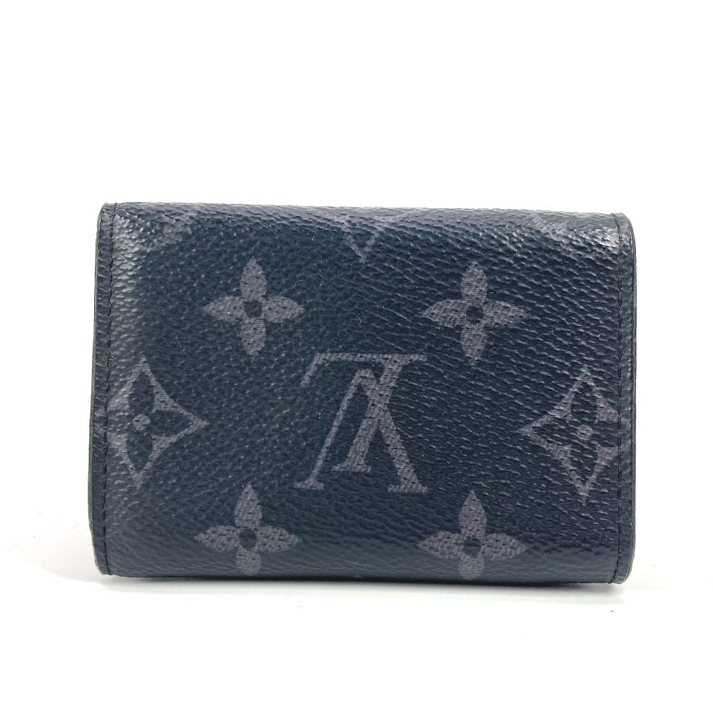 LOUIS VUITTON Trifold wallet M67630 Monogram Eclipse Canvas black Monogram Eclipse Discovery Compact mens Used Authentic