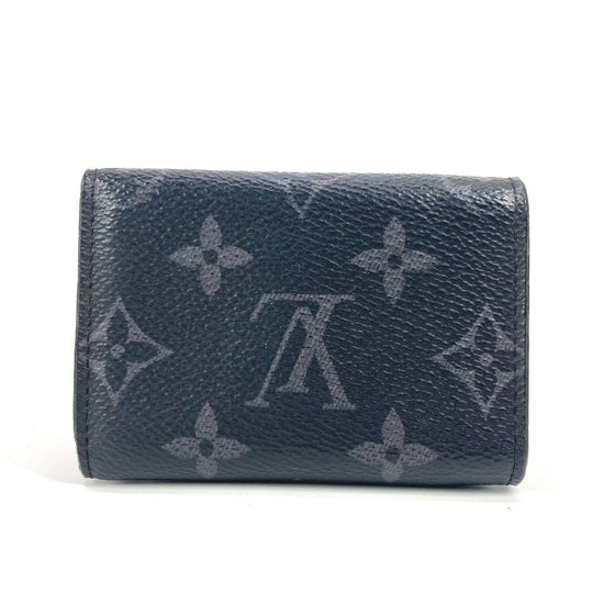 LOUIS VUITTON Trifold wallet M67630 Monogram Eclipse Canvas black Monogram Eclipse Discovery Compact mens Used Authentic