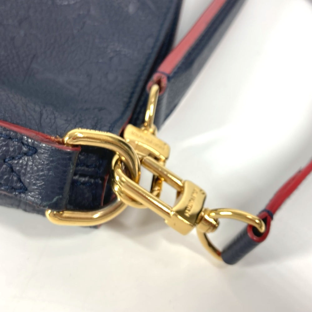 LOUIS VUITTON Shoulder Bag M44012 Monogram Ann Platt Leather Navy Monogram Ann Platt Merry Women Used Authentic