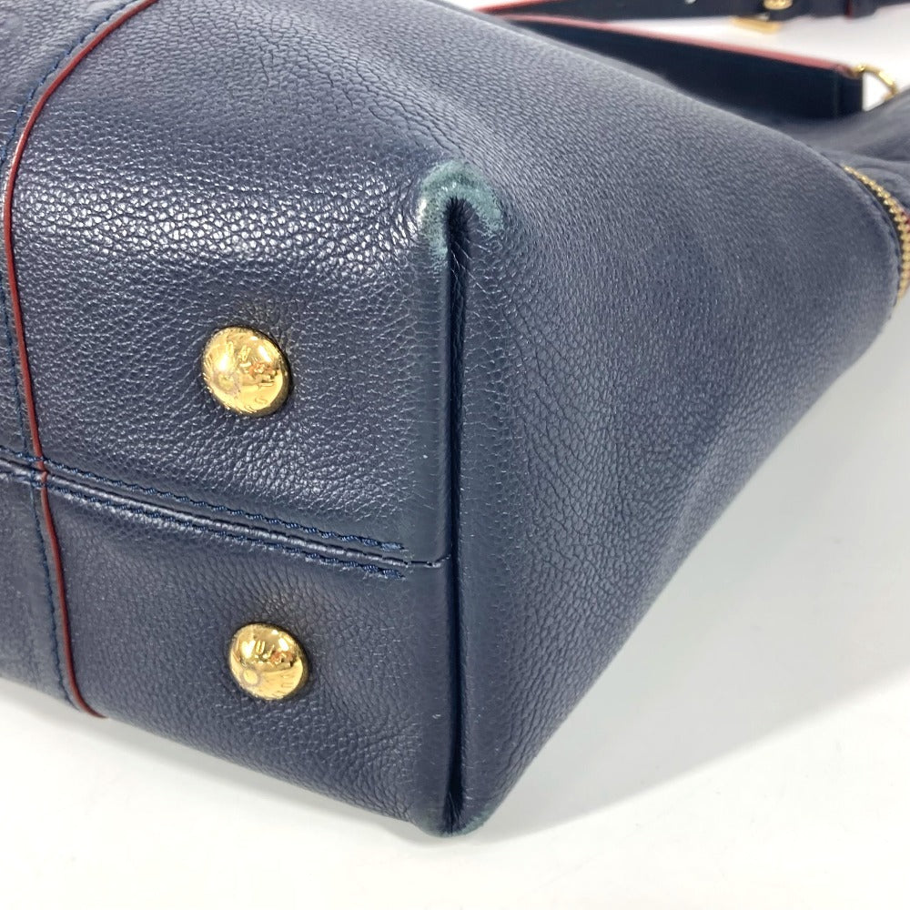 LOUIS VUITTON Shoulder Bag M44012 Monogram Ann Platt Leather Navy Monogram Ann Platt Merry Women Used Authentic