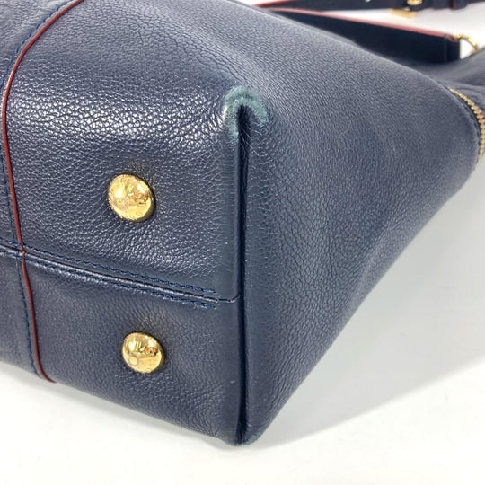 LOUIS VUITTON Shoulder Bag M44012 Monogram Ann Platt Leather Navy Monogram Ann Platt Merry Women Used Authentic