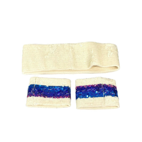 GUCCI Wristband Polyester, Cotton multicolor Hairband set Sequin Sequin logo GG Women(Unisex) M Used Authentic