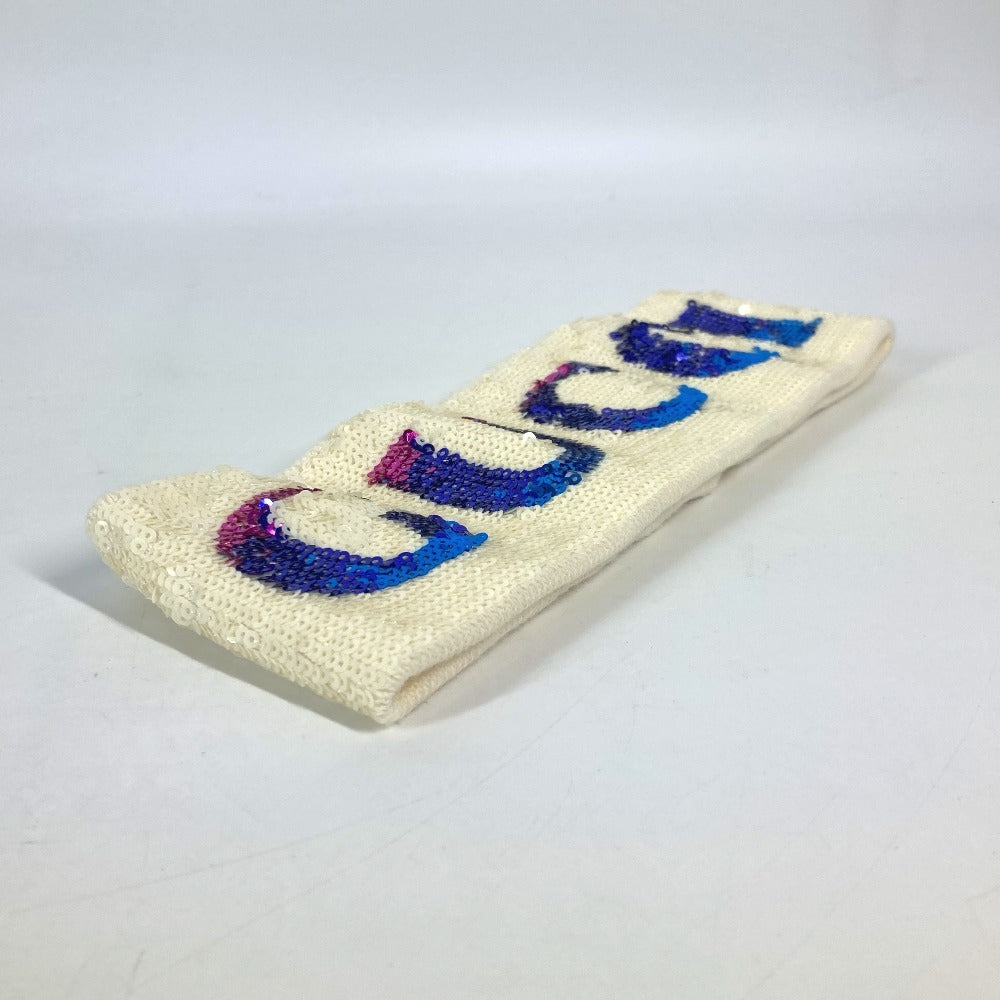 GUCCI Wristband Polyester, Cotton multicolor Hairband set Sequin Sequin logo GG Women(Unisex) M Used Authentic