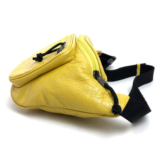 BALENCIAGA Sling bag 529550 leather yellow EXPLORER BELT PACK mens(Unisex) Used Authentic