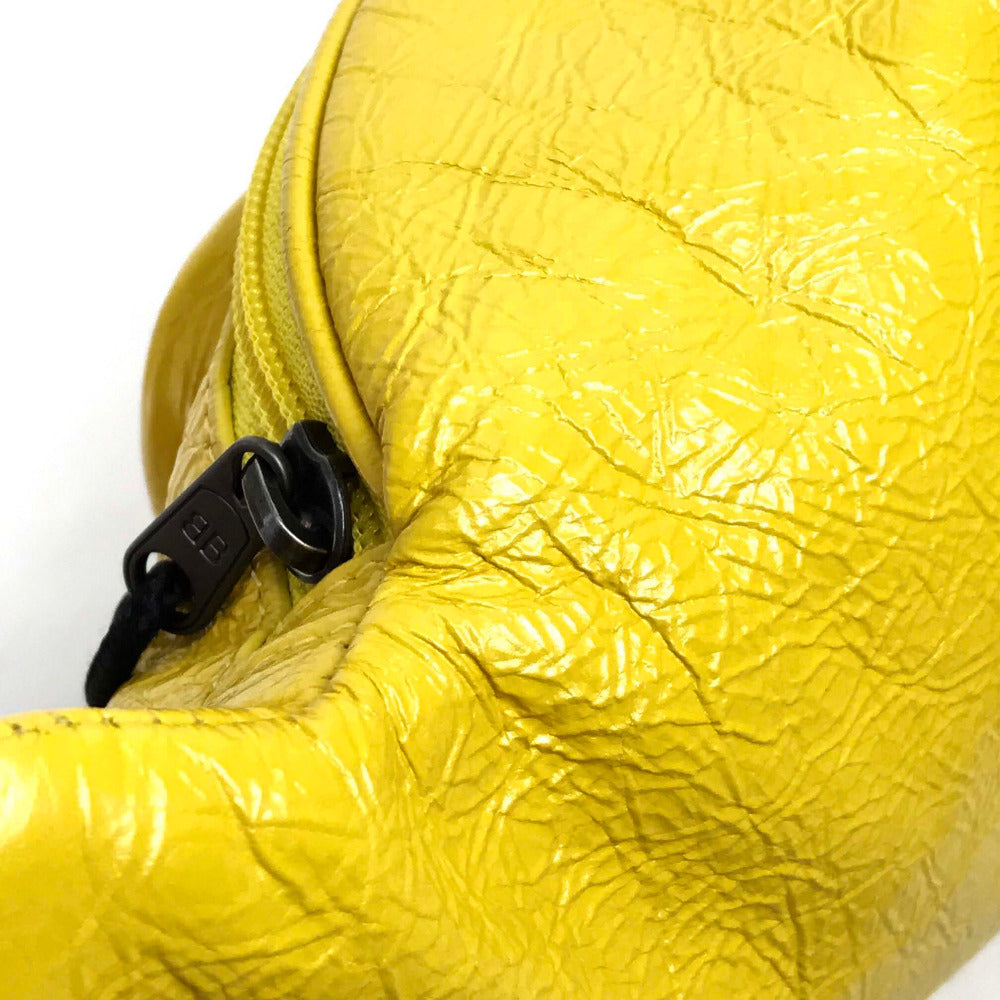 BALENCIAGA Sling bag 529550 leather yellow EXPLORER BELT PACK mens(Unisex) Used Authentic