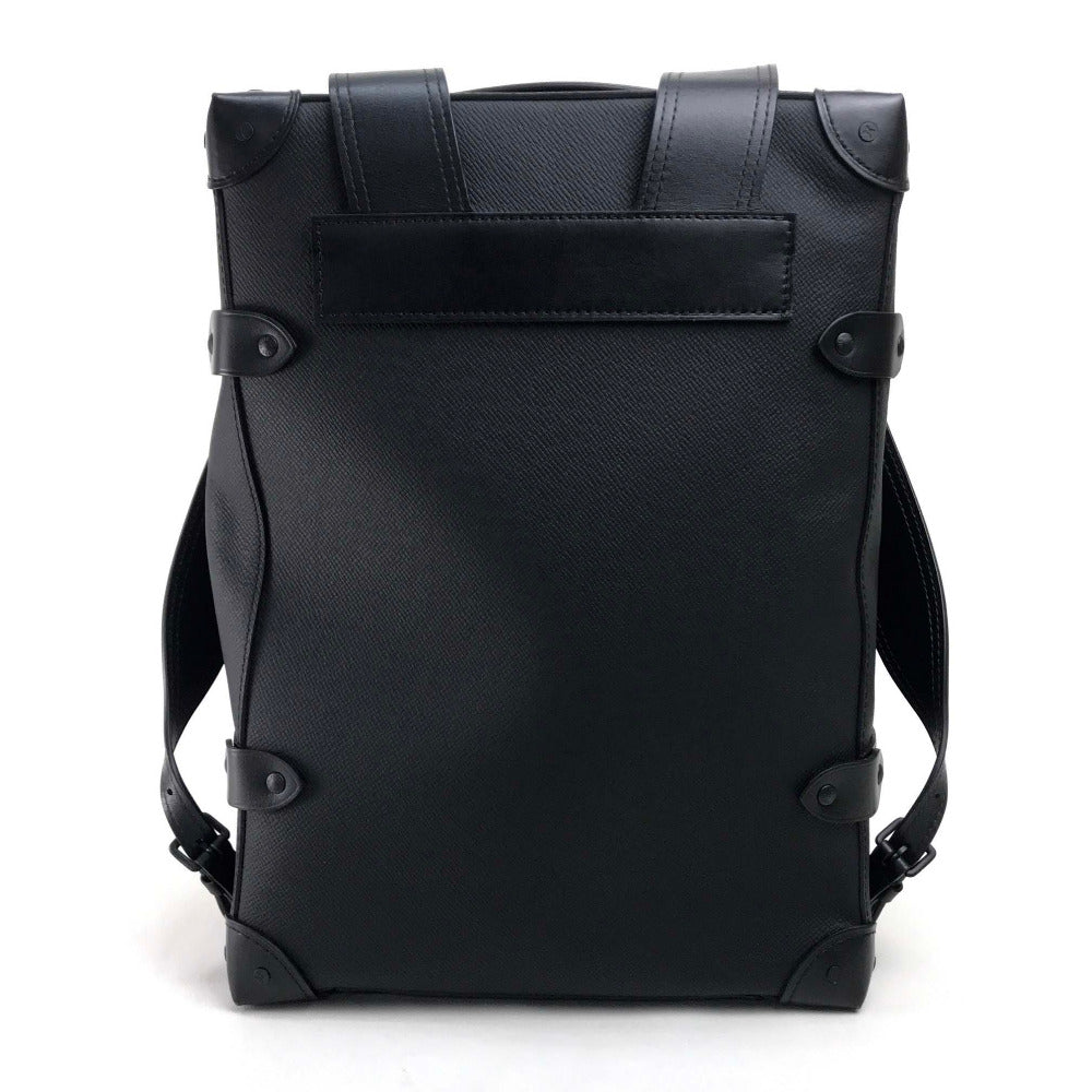 LOUIS VUITTON Backpack M30337 Taiga Leather black taiga rainbow Soft Trunk Backpack PM mens Used Authentic