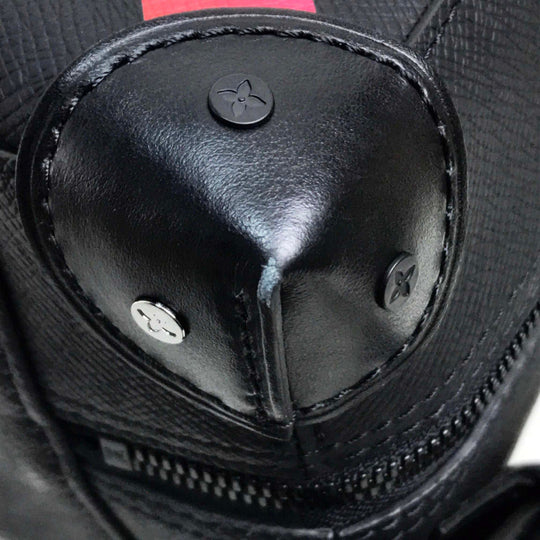 LOUIS VUITTON Backpack M30337 Taiga Leather black taiga rainbow Soft Trunk Backpack PM mens Used Authentic