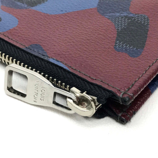 LOUIS VUITTON Clutch bag N63292 Damier Grafitto Canvas multicolor Damier Cobalt camouflage Pochette Jules GM mens Used Authentic