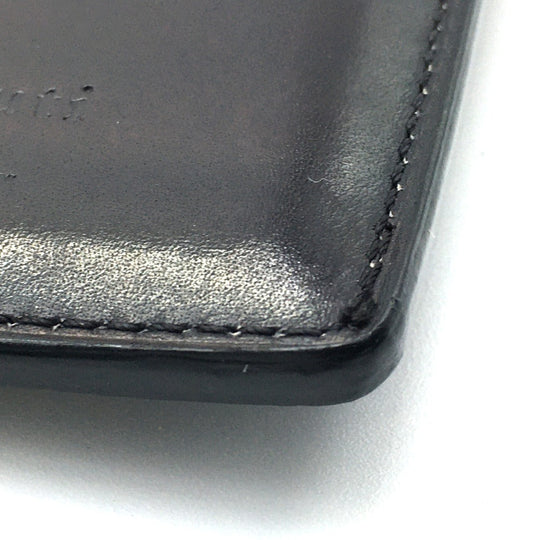 Berluti Folded wallet leather Dark purple typex black calligraphy Ebene mens Used Authentic