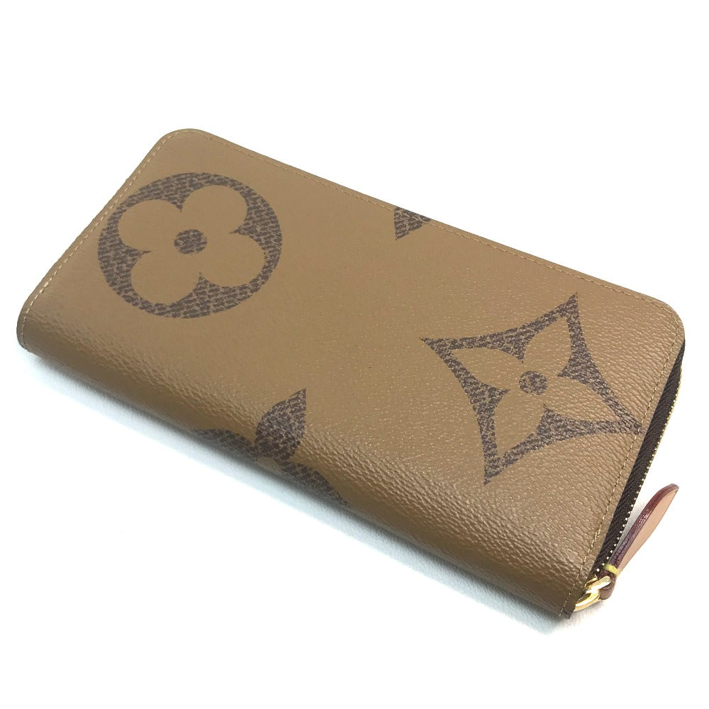 LOUIS VUITTON Long Wallet Purse M67687 Monogram reverse canvas Brown Monogram Giant Zippy wallet Women Used Authentic