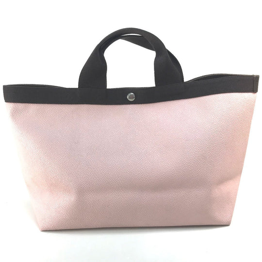 Herve Chapelier Handbag canvas Light pink x brown Boat type Women Used Authentic