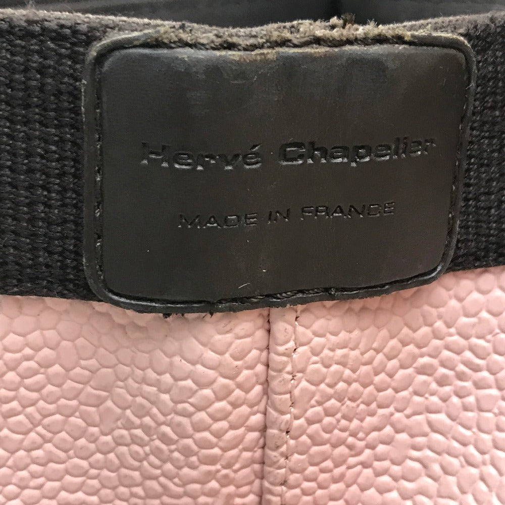 Herve Chapelier Handbag canvas Light pink x brown Boat type Women Used Authentic