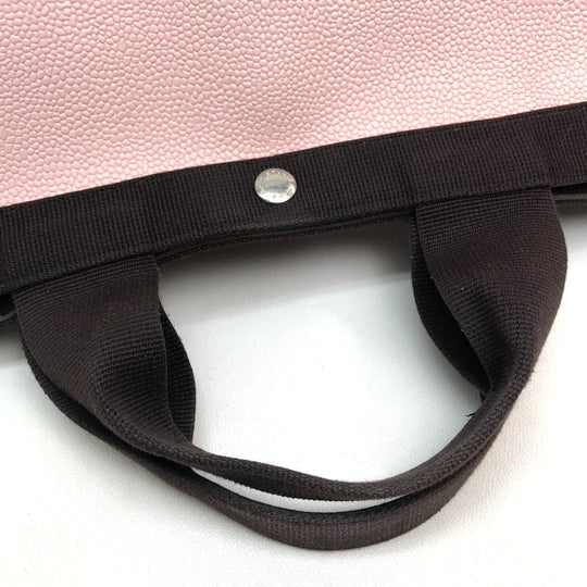 Herve Chapelier Handbag canvas Light pink x brown Boat type Women Used Authentic