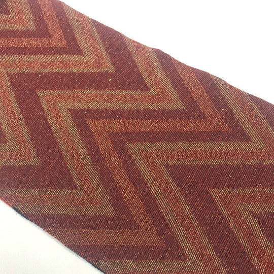 GUCCI Scarf wool Navy x Gold x Red V line mens Used Authentic