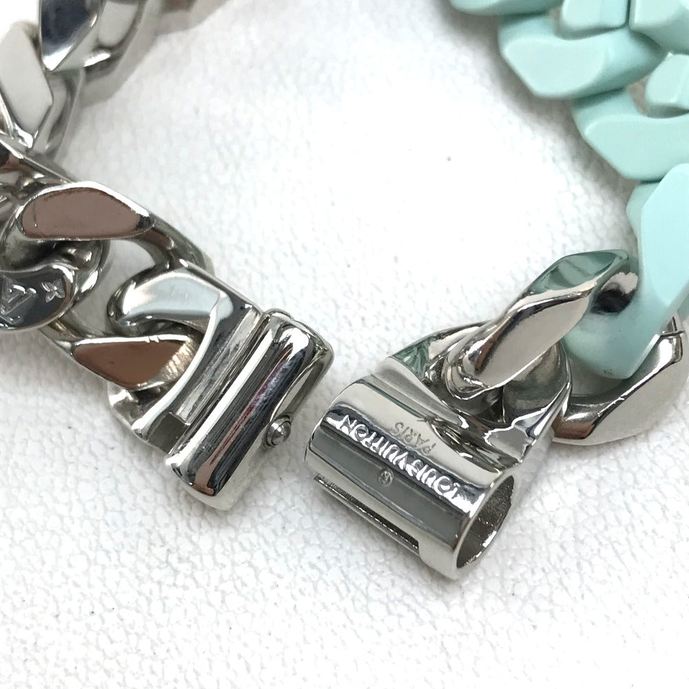 LOUIS VUITTON bracelet MP2630 ceramic Pastel green type Bracelet LV Sculpture Chain Women L Used Authentic